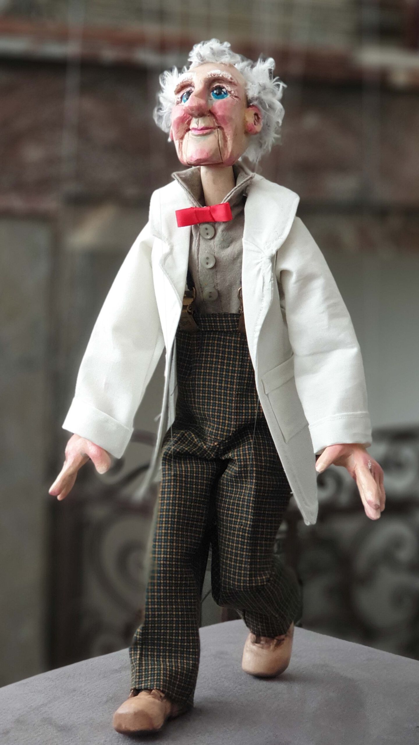 Professor Handgemaakte Houten Marionette - Afbeelding 5